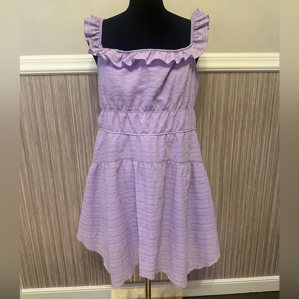 Wild‎ Fable Lavender Ruffle Strap Mini Dress Cottagecore XL